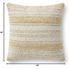 image:imageLoloi Chris Loves Julia x Pillows Collection PCJ0001 GoldIvory 18 x 18 wPoly PillowGold  Ivory