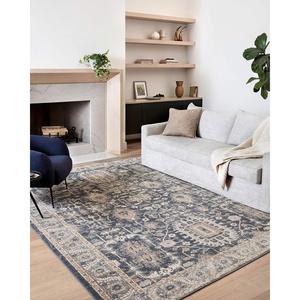 image:imageLoloi II Teagan Collection TEA07 NaturalDenim 711 x 106 25 Thick Area Rug Soft Durable Neutral Woven Low Pile NonShedding Easy Clean Living Room RugDenim  Pebble