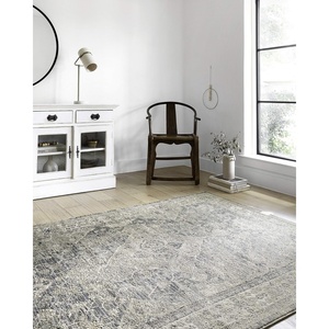 image:imageLoloi II Teagan Collection TEA07 NaturalDenim 711 x 106 25 Thick Area Rug Soft Durable Neutral Woven Low Pile NonShedding Easy Clean Living Room RugSky  Natural