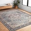 image:imageLoloi Hathaway Collection HTH06 BlushMulti 76 x 96 25 Thick Area Rug Soft Durable Printed Modern Low Pile NonShedding Easy Clean Living Room RugNavy  Multi