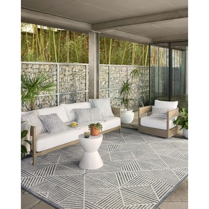 image:imageLoloi II Rainier Collection RAI05 NaturalIvory IndoorOutdoor 53 x 77 Area RugDenim  Cream