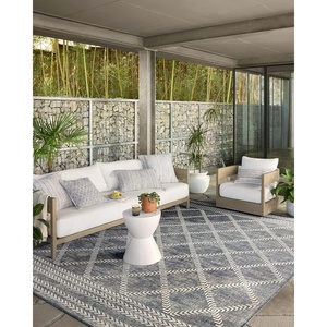 image:imageLoloi II Rainier Collection RAI05 NaturalIvory IndoorOutdoor 53 x 77 Area RugDenim  Ivory