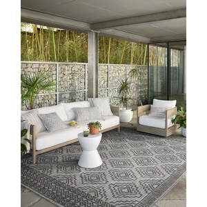 image:imageLoloi II Rainier Collection RAI05 NaturalIvory IndoorOutdoor 53 x 77 Area RugGrey  Charcoal
