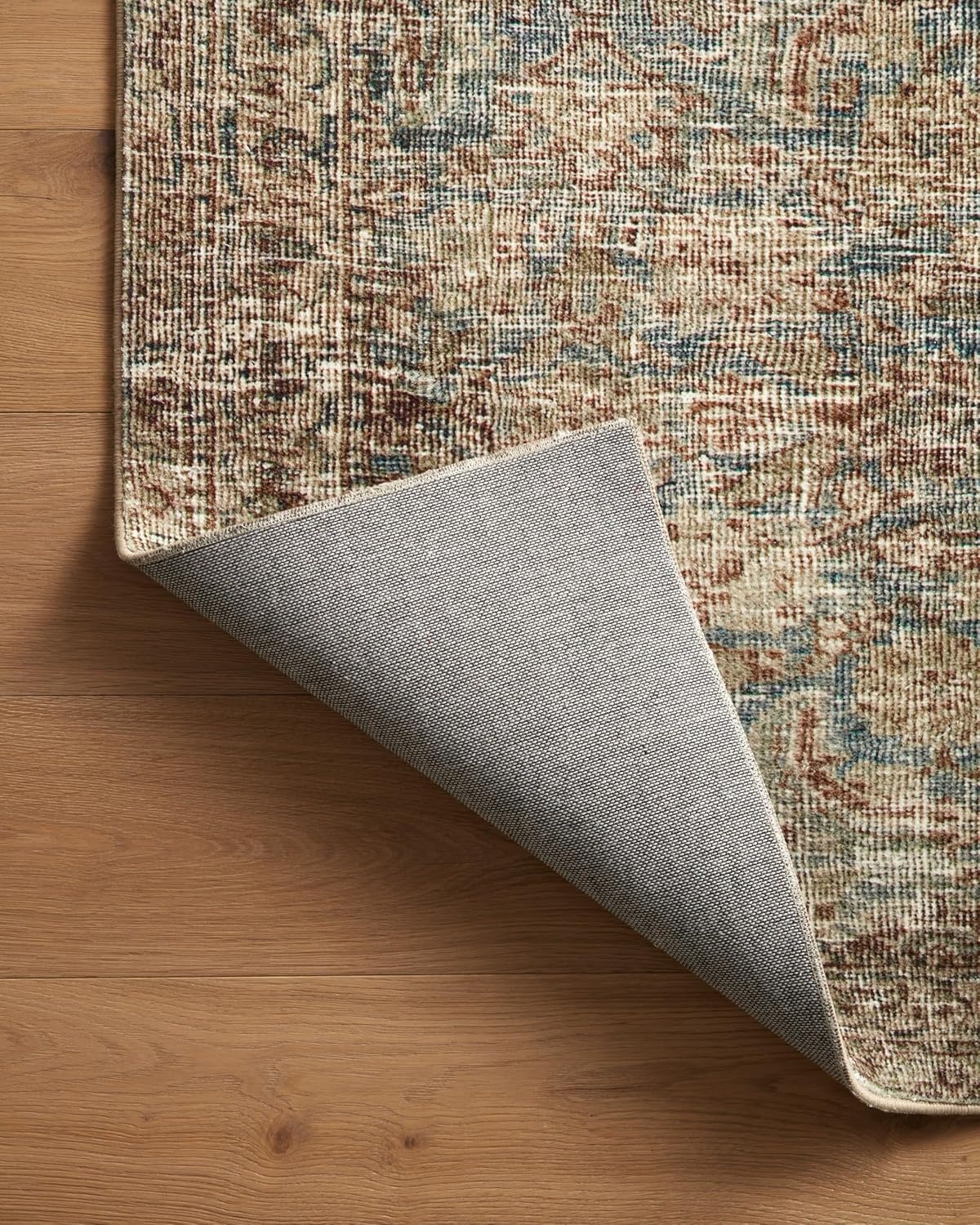 image:imageLoloi Amber Lewis Morgan Collection MOG03 DenimMulti 73 x 93 38 Thick Area Rug feat CloudPile Neutral Room Dcor Vintage Inspired Livingroom Bedroom Dining AreaSea  Sage