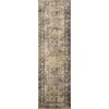 image:imageLoloi Amber Lewis Morgan Collection MOG03 DenimMulti 73 x 93 38 Thick Area Rug feat CloudPile Neutral Room Dcor Vintage Inspired Livingroom Bedroom Dining AreaSunset  Ink