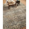image:imageLoloi Amber Lewis Morgan Collection MOG03 DenimMulti 73 x 93 38 Thick Area Rug feat CloudPile Neutral Room Dcor Vintage Inspired Livingroom Bedroom Dining AreaSpice  Lagoon