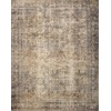 image:imageLoloi Amber Lewis Morgan Collection MOG03 DenimMulti 73 x 93 38 Thick Area Rug feat CloudPile Neutral Room Dcor Vintage Inspired Livingroom Bedroom Dining AreaSunset  Ink