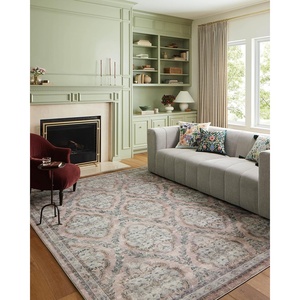 image:imageLoloi Rifle Paper Co Courtyard Collection COU03 Sage 50 x 76 Area Rug feat CloudPileBlush