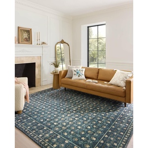 image:imageLoloi Rifle Paper Co Eden Collection EDE01 Mughal Rose Blush 50 x 76 Area Rug feat CloudPileLattice Indigo