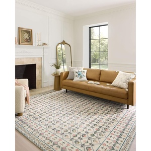 image:imageLoloi Rifle Paper Co Eden Collection EDE01 Mughal Rose Blush 50 x 76 Area Rug feat CloudPileLattice Ivory