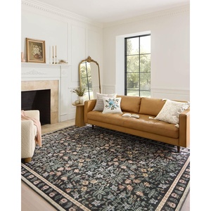 image:imageLoloi Rifle Paper Co Eden Collection EDE01 Mughal Rose Blush 50 x 76 Area Rug feat CloudPileMughal Garden Black