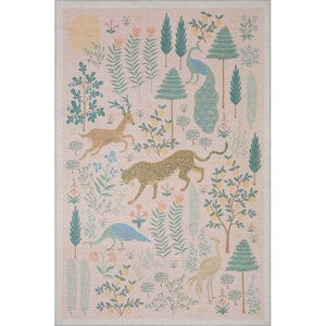 image:imageLoloi Rifle Paper Co Menagerie Black 76 x 96 Area RugMulti Color
