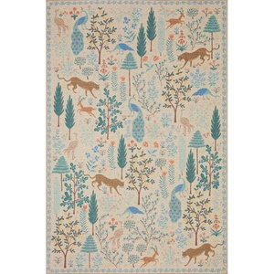 image:imageLoloi Rifle Paper Co Menagerie Cream 76 x 96 Area Rug