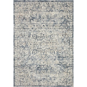 image:imageLoloi Theory Collection THY08 CharcoalGrey Transitional Accent Rug 27 x 4Ivory  Blue