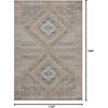 image:imageLoloi Amber Lewis Topanga Collection TOP06 NaturalMist 53 x 76 IndoorOutdoor Area RugNatural  Aqua