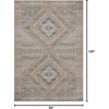 image:imageLoloi Amber Lewis Topanga Collection TOP06 NaturalMist 53 x 76 IndoorOutdoor Area RugNatural  Aqua