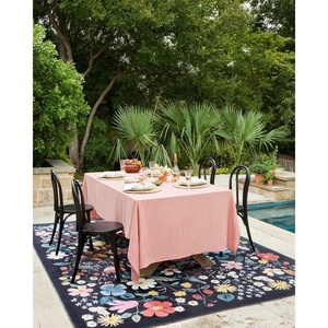 image:imageLoloi Rifle Paper Co Perennial Collection Strawberry Fields PRN02 Mint 710 x 112 IndoorOutdoor Area RugBlack  Navy