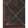 image:imageLoloi Bliss Shag Collection BLS01 GreyWhite 311 x 6 Runner RugBark  Grey