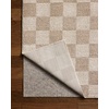 image:imageLoloi Chris Loves Julia Calvin Collection CLV01 WheatIvory 27 x 100 Runner Rug Checkered Neutral Soft Living Room Bedroom CarpetPebble  Ivory