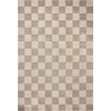image:imageLoloi Chris Loves Julia Calvin Collection CLV01 WheatIvory 27 x 100 Runner Rug Checkered Neutral Soft Living Room Bedroom CarpetPebble  Ivory