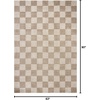 image:imageLoloi Chris Loves Julia Calvin Collection CLV01 WheatIvory 27 x 100 Runner Rug Checkered Neutral Soft Living Room Bedroom CarpetPebble  Ivory