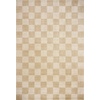 image:imageLoloi Chris Loves Julia Calvin Collection CLV01 WheatIvory 27 x 100 Runner Rug Checkered Neutral Soft Living Room Bedroom CarpetWheat  Ivory