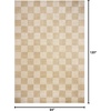 image:imageLoloi Chris Loves Julia Calvin Collection CLV01 WheatIvory 27 x 100 Runner Rug Checkered Neutral Soft Living Room Bedroom CarpetWheat  Ivory