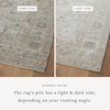 image:imageLoloi Magnolia Home by Joanna Gaines Millie Collection MIE03 CharcoalDove 710 x 10 25 Pile Height Area RugSky  Gold