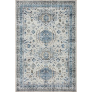 image:imageLoloi Heidi Collection HEI02 SageMulti 60 x 90 Area RugIvory  Ocean