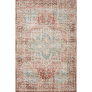 image:imageLoloi Heidi Collection HEI02 SageMulti 60 x 90 Area RugTerracotta  Aqua