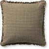image:imageLoloi Chris Loves Julia Dinah Collection PCJ0012 IvoryEarth 22 x 22 Cover wDown PillowChocolate