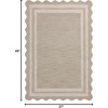 image:imageLoloi Chris Loves Julia Scottie Collection SCO01 FogIvory 50 x 76 87 Pile Height Area RugFog  Ivory