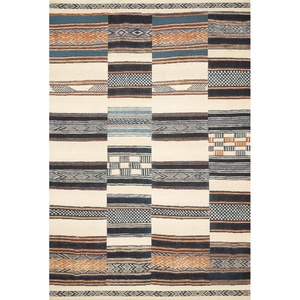 image:imageLoloi Mika Collection MIK01 GreyBlue IndoorOutdoor Area Rug 67 x 94Ivory  Multi
