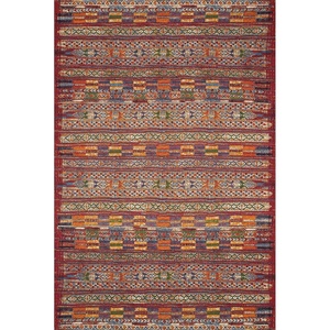 image:imageLoloi Mika Collection MIK01 GreyBlue IndoorOutdoor Area Rug 67 x 94Redmulti
