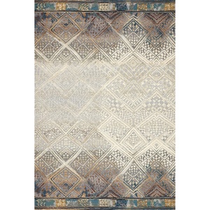 image:imageLoloi Mika Collection MIK01 GreyBlue IndoorOutdoor Area Rug 67 x 94Whiteblue