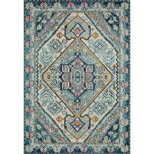 image:imageLoloi Nadia Collection NN03 AquaNavy 100 x 140 Area RugAqua  Navy