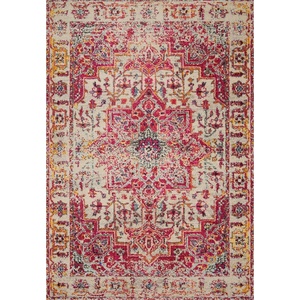 image:imageLoloi Nadia Collection NN03 AquaNavy 100 x 140 Area RugIvory  Pink