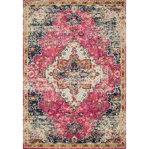 image:imageLoloi Nadia Collection NN03 AquaNavy 100 x 140 Area RugPink  Midnight