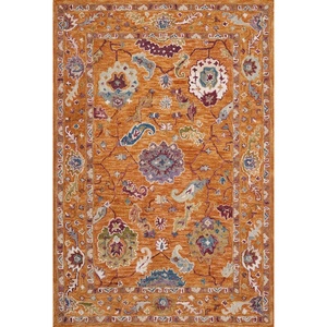 image:imageLoloi Padma 20 x 50 Accent Rug in IvoryBlue  Vintage Inspired Area Rug Abstract Rug with Thick Pile Neutral Wool Area Rug for Living Room Dining Area Bedroom Home OfficeOrange  Multi