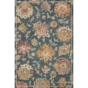 image:imageLoloi Padma 20 x 50 Accent Rug in IvoryBlue  Vintage Inspired Area Rug Abstract Rug with Thick Pile Neutral Wool Area Rug for Living Room Dining Area Bedroom Home OfficeNavy  Multi
