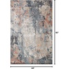 image:imageLoloi Maeve Collection MAE01 SilverApricot 53 x 78 Area RugSilver  Apricot