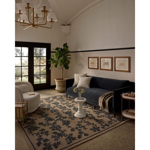 image:imageLoloi Magnolia Home by Joanna Gaines Winslet Collection WNS01 LatteNavy 50 x 76 Area RugLatte  Navy