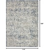 image:imageLoloi Theory Collection THY08 CharcoalGrey Transitional Runner Rug 27 x 13Ivory  Blue