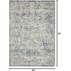 image:imageLoloi Theory Collection THY08 CharcoalGrey Transitional Runner Rug 27 x 13Ivory  Blue