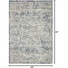 image:imageLoloi Theory Collection THY08 CharcoalGrey Transitional Runner Rug 27 x 13Whiteblue