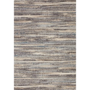image:imageLoloi Theory Collection THY08 CharcoalGrey Transitional Runner Rug 27 x 13Light Bluetan