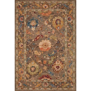 image:imageLoloi Padma 50 x 76 Area Rug in CharcoalMulti  Vintage Inspired Abstract Rug with Thick Pile Neutral Wool for Living Room Dining Area Bedroom Home OfficeCharcoal  Multi