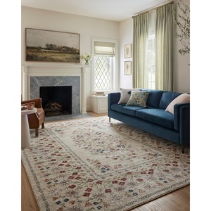 image:imageLoloi Rifle Paper Co Laurel Cream 92 x 122 Area RugLinen