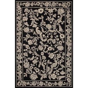 image:imageLoloi Rifle Paper Co Arboretum Ivory 23 x 39 Accent RugBlack