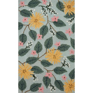 image:imageLoloi Rifle Paper Co Minnie BlackMulti 23 x 39 Accent RugLt Blue